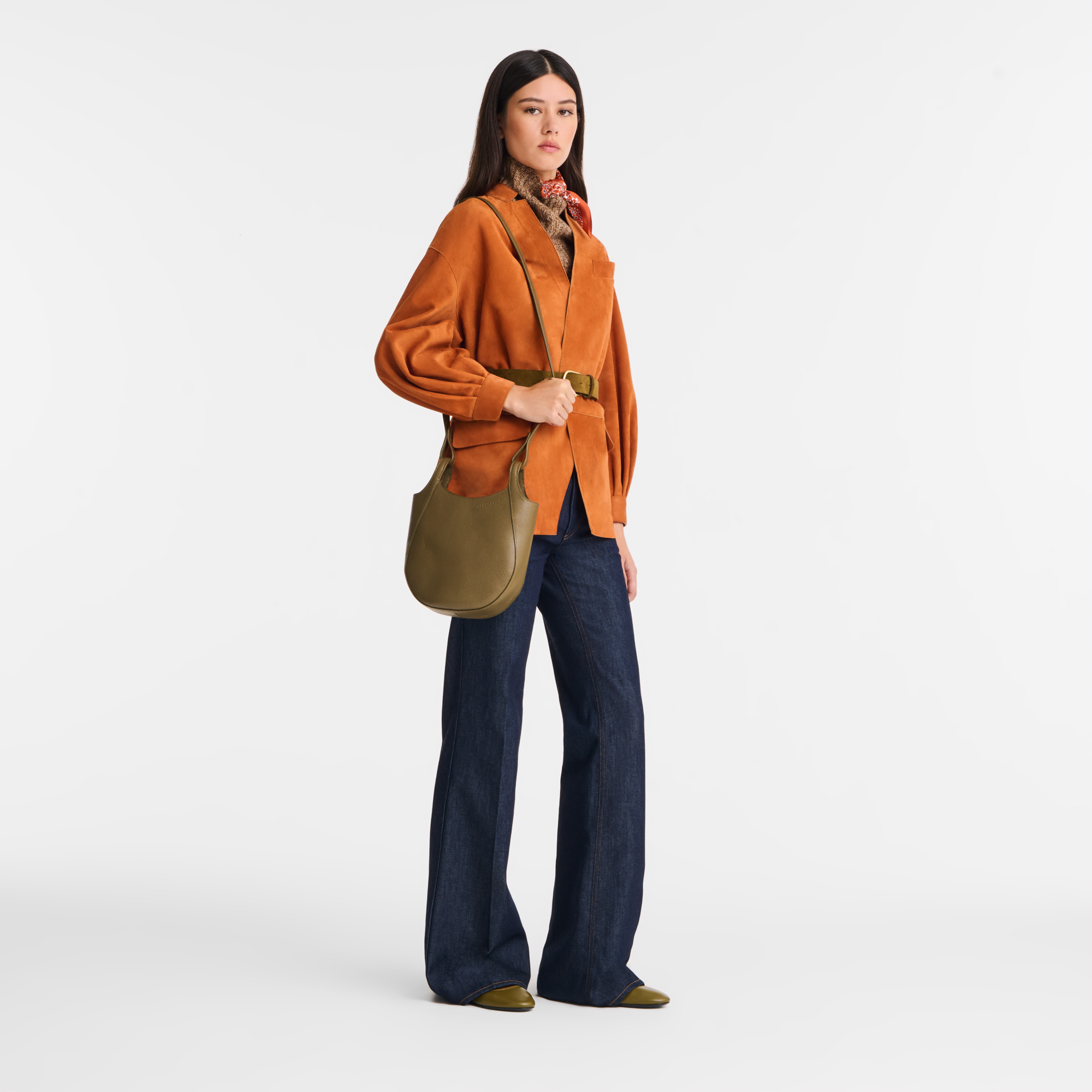Le Foulonn&eacute; Crossbody bag S, Caper