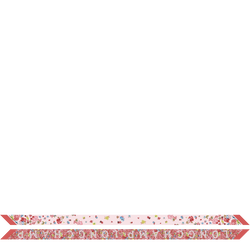 Frise Fleurie Headband , Strawberry - Silk