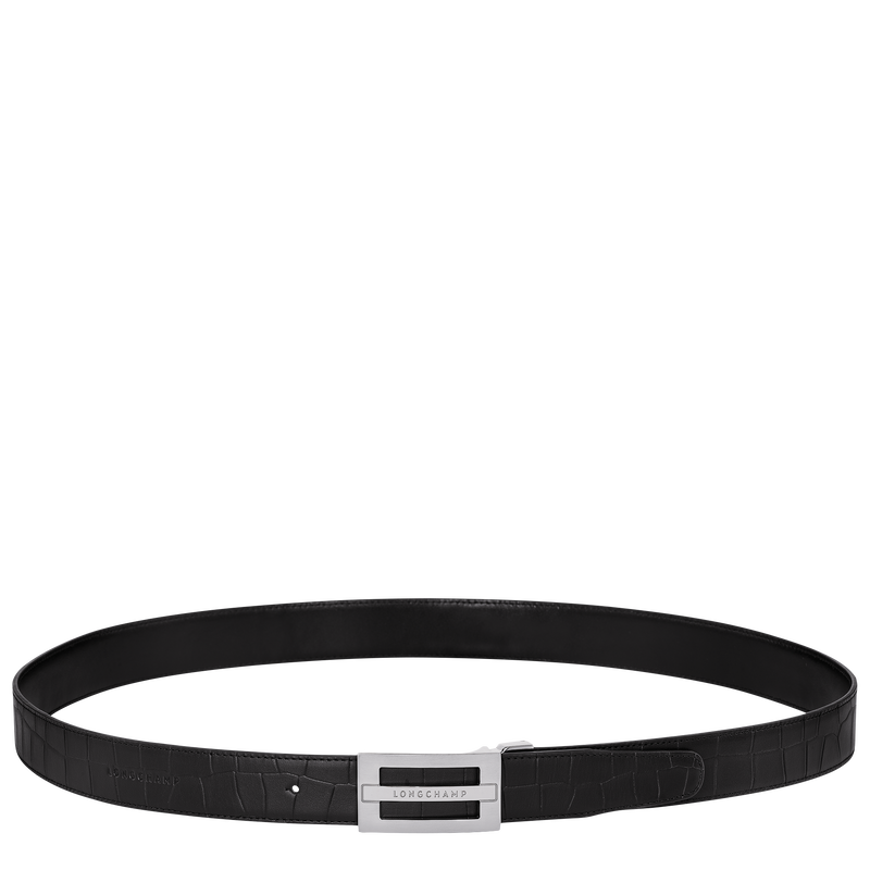 Delta Box Men's belt Black - Leather | Longchamp US