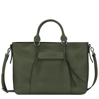 Handtasche L Longchamp 3D , Leder - Khaki