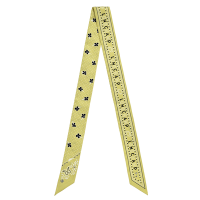 French Bandana Headband , Lime - Silk