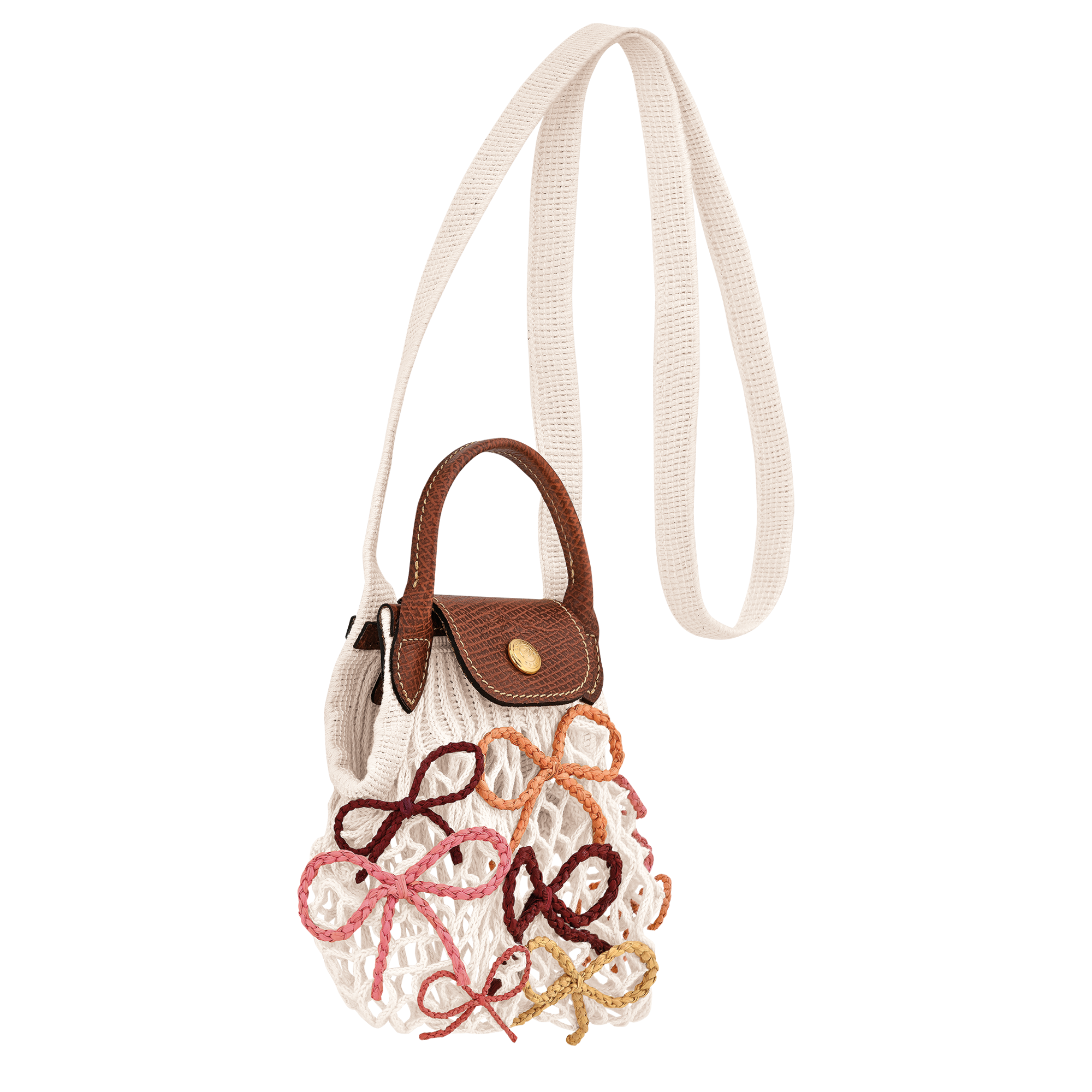 Le Pliage Collection 메시 백  XS, 에크루