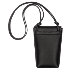 Le Pliage Xtra Mobiltelefon-Etui mit Lederbändchen, Schwarz