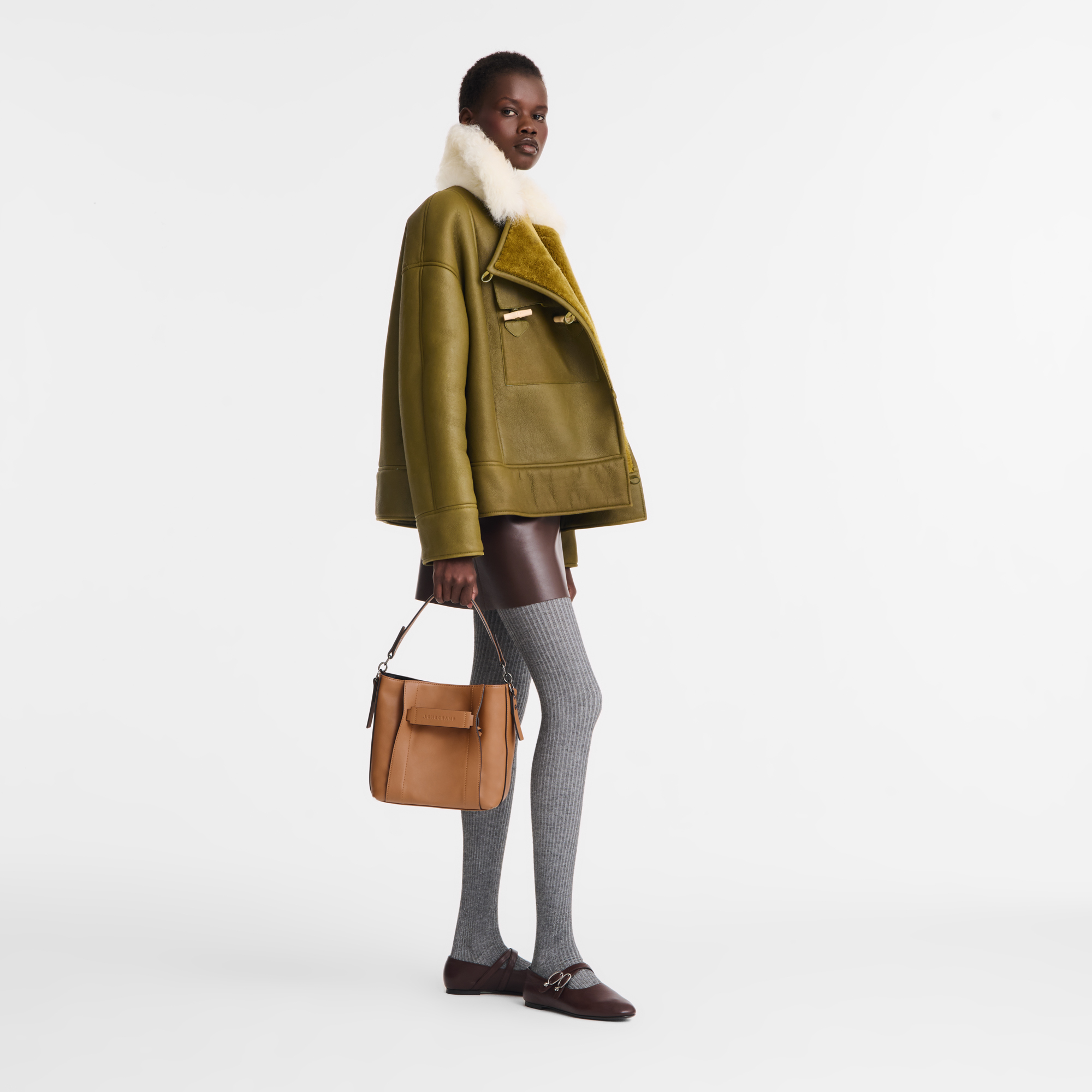 Longchamp 3D Crossbody bag S, Natural