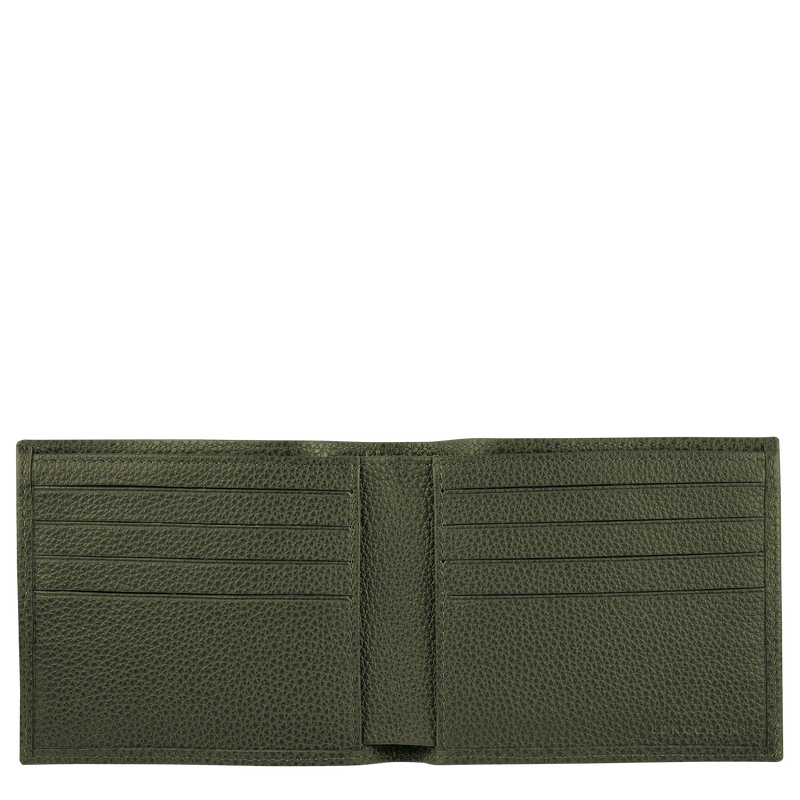 Le Foulonné Wallet , Khaki - Leather  - View 2 of 3