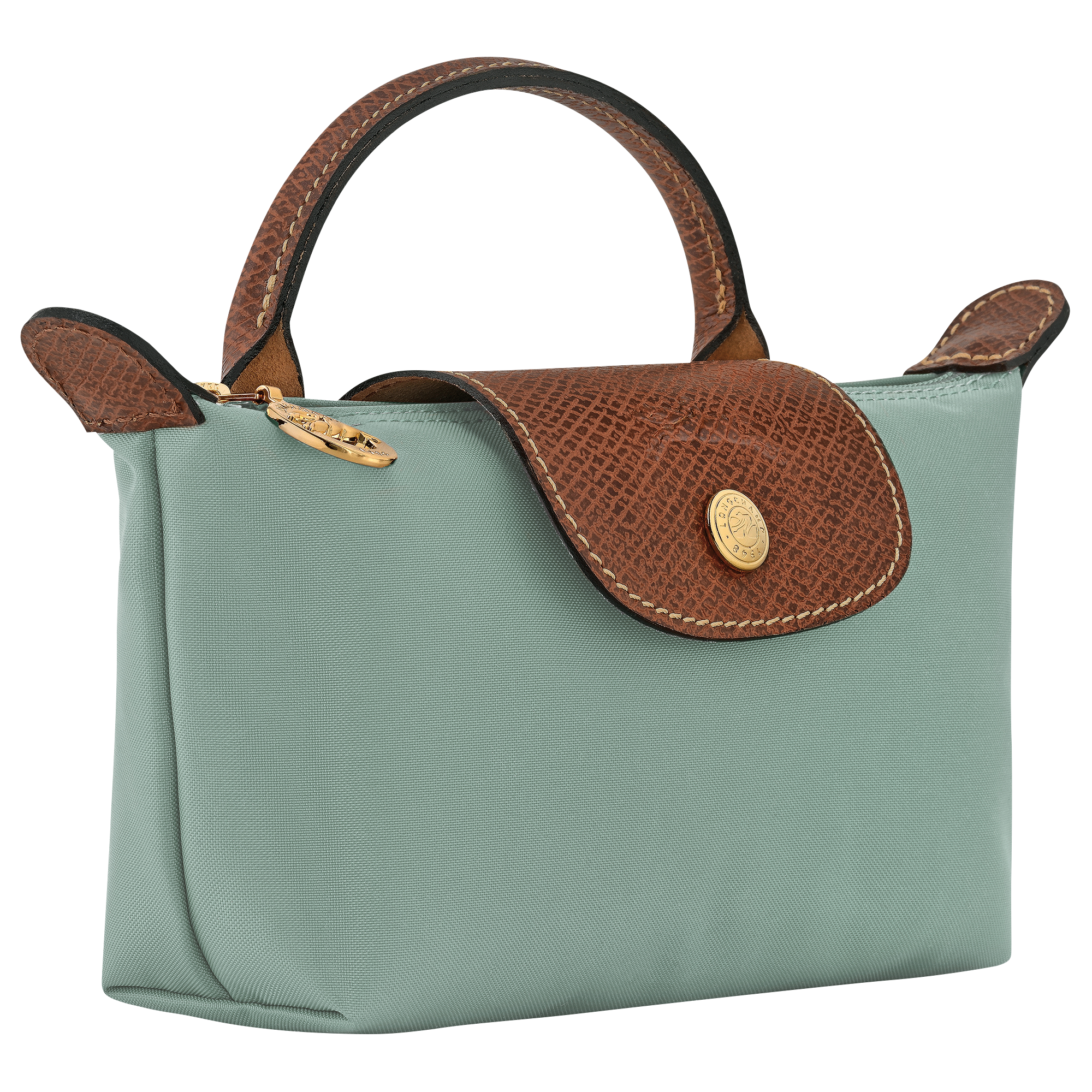 Pouch with handle, Celadon - View 3 of
6 - zoom in Le Pliage Original Pouch with handle, Celadon
