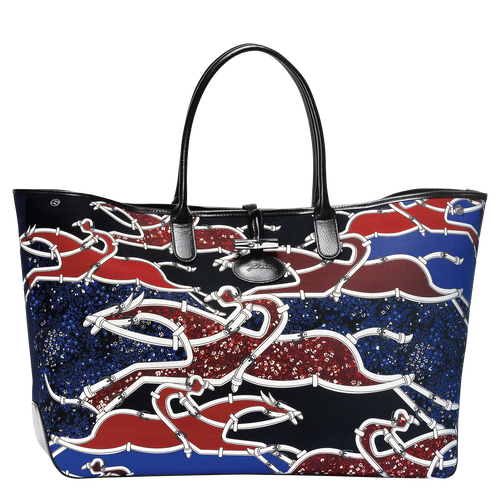 Shoulder bag XL, Blue/Red View 1 of Shoulder bag XL, Blue/Red, hi-res