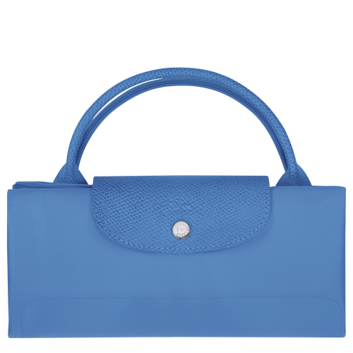 Reisetasche M Le Pliage Green , Recyceltes Canvas - Kornblumenblau - Ansicht 6 von 6