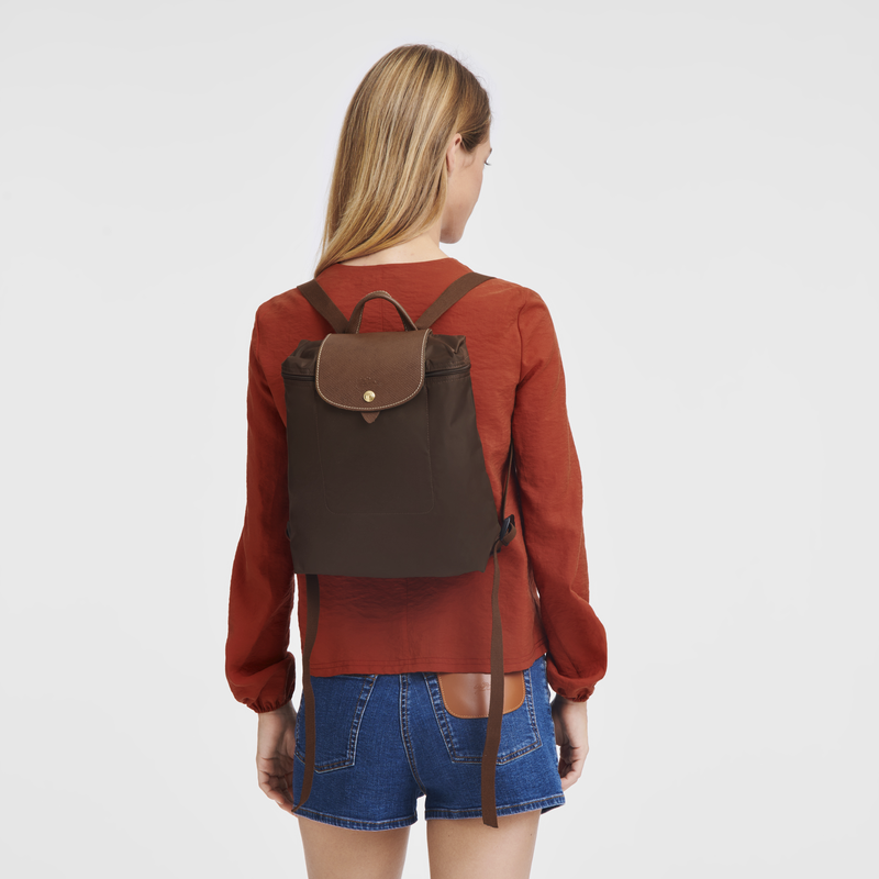 Le Pliage Original M Backpack , Ebony - Recycled canvas  - View 2 of 5