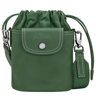 Le Pliage Xtra XS Bucket bag , British Green - Leather