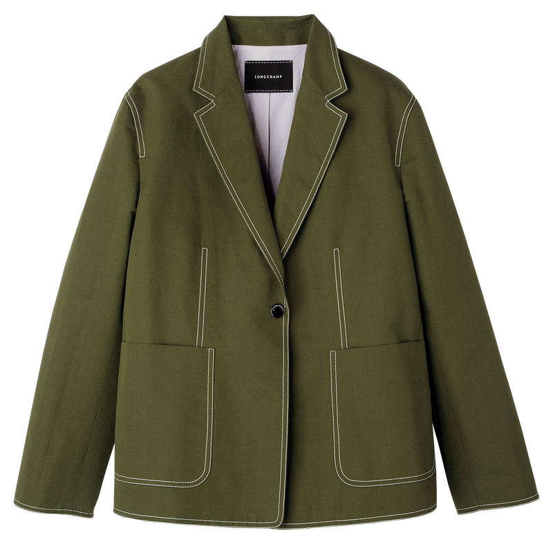 Jacke , Gabardine - Khaki  - Ansicht 1 von 3