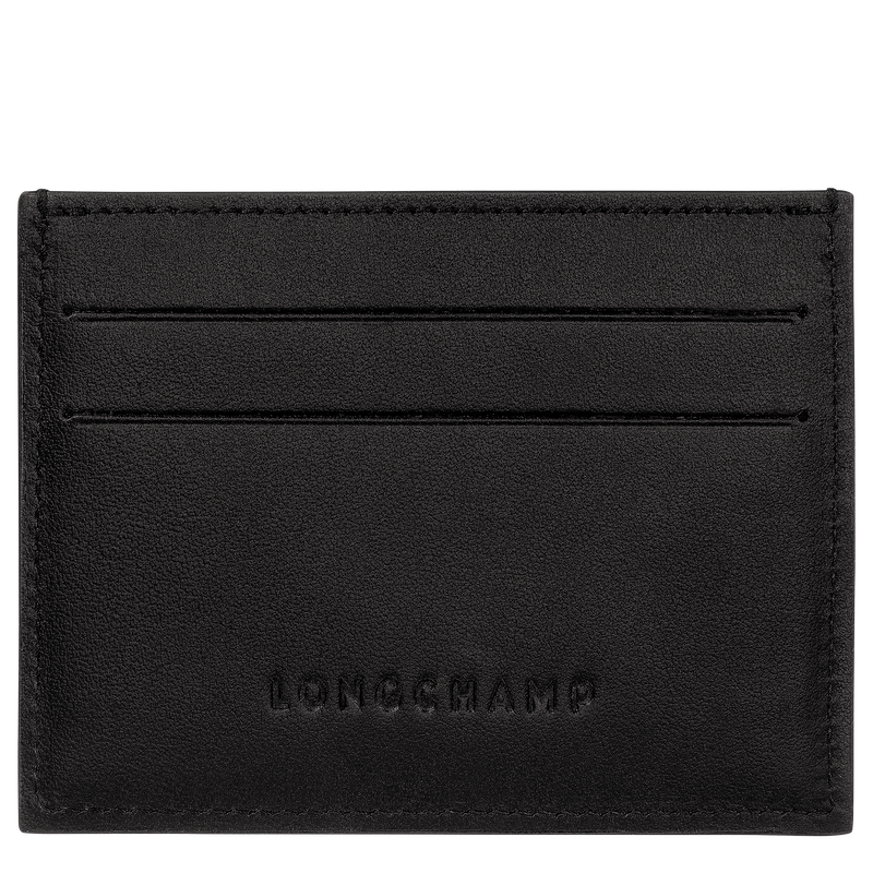 Le Roseau Card holder , Black - Leather  - View 2 of  2