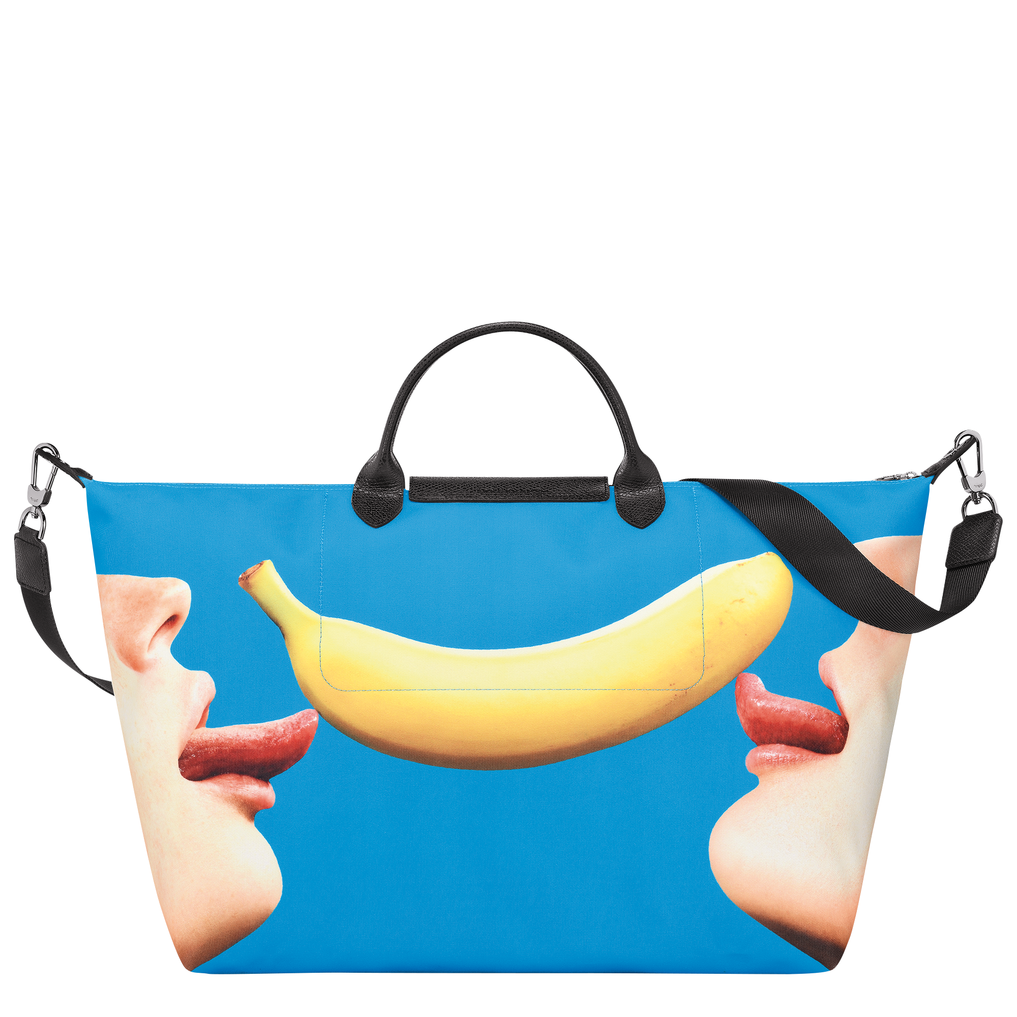 Longchamp x ToiletPaper Reisetasche S, Blau