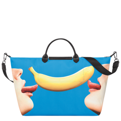 Longchamp x ToiletPaper Reisetasche S, Blau
