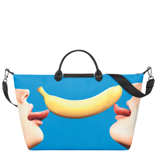 Reisetasche S Longchamp x ToiletPaper , Canvas - Blau - Ansicht 4 von 5