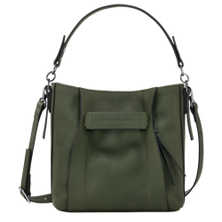 Longchamp 3D 斜背袋 S , 卡其色 - 皮革