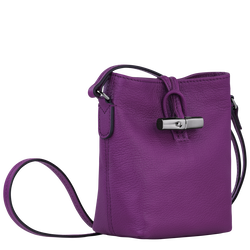 Roseau 系列 斜背袋 XS , 紫色 - 皮革