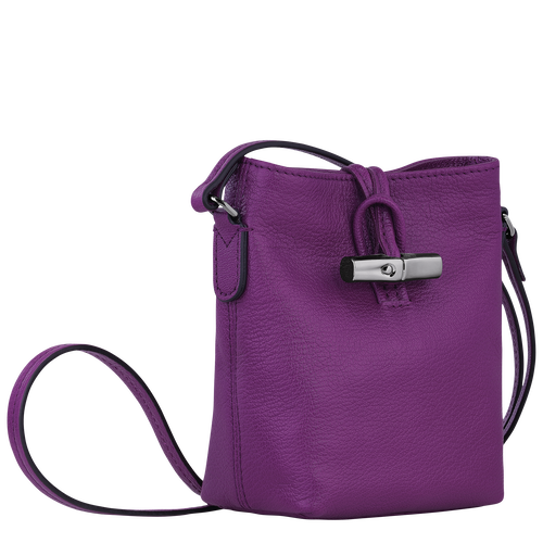 Le Roseau XS Crossbody bag , Violet - Leather - View 2 of  5