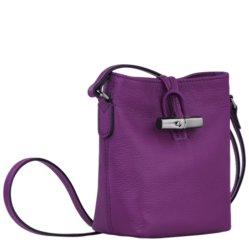 Roseau XS Crossbody bag , Violet - Leather - View 2 of  5