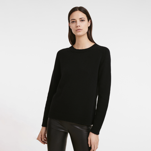 Fall-Winter 2022 Collection Round neck sweater, Black