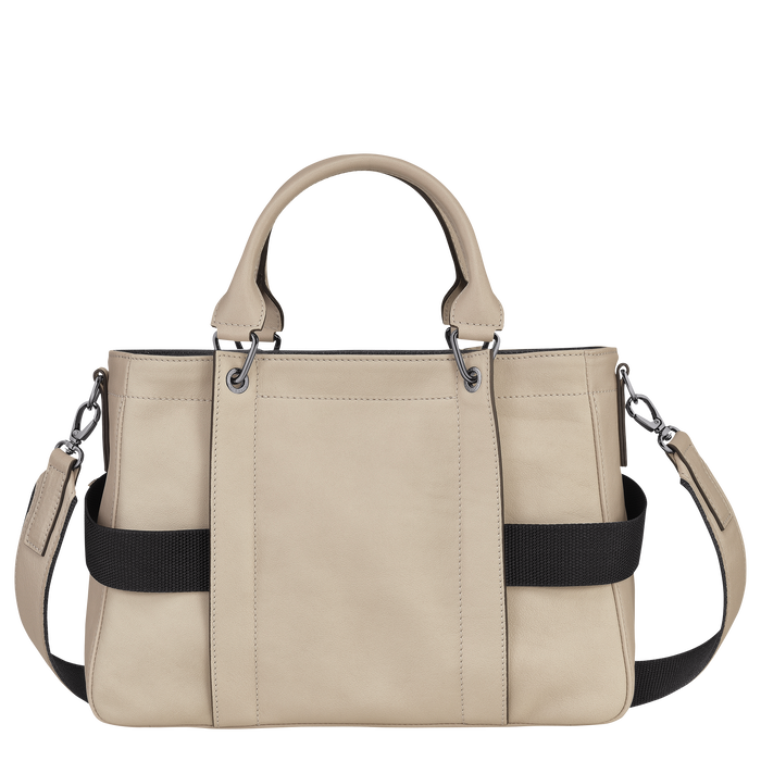 Longchamp 3D Sangle Tas met handgreep aan de bovenkant S, Leemkleurig