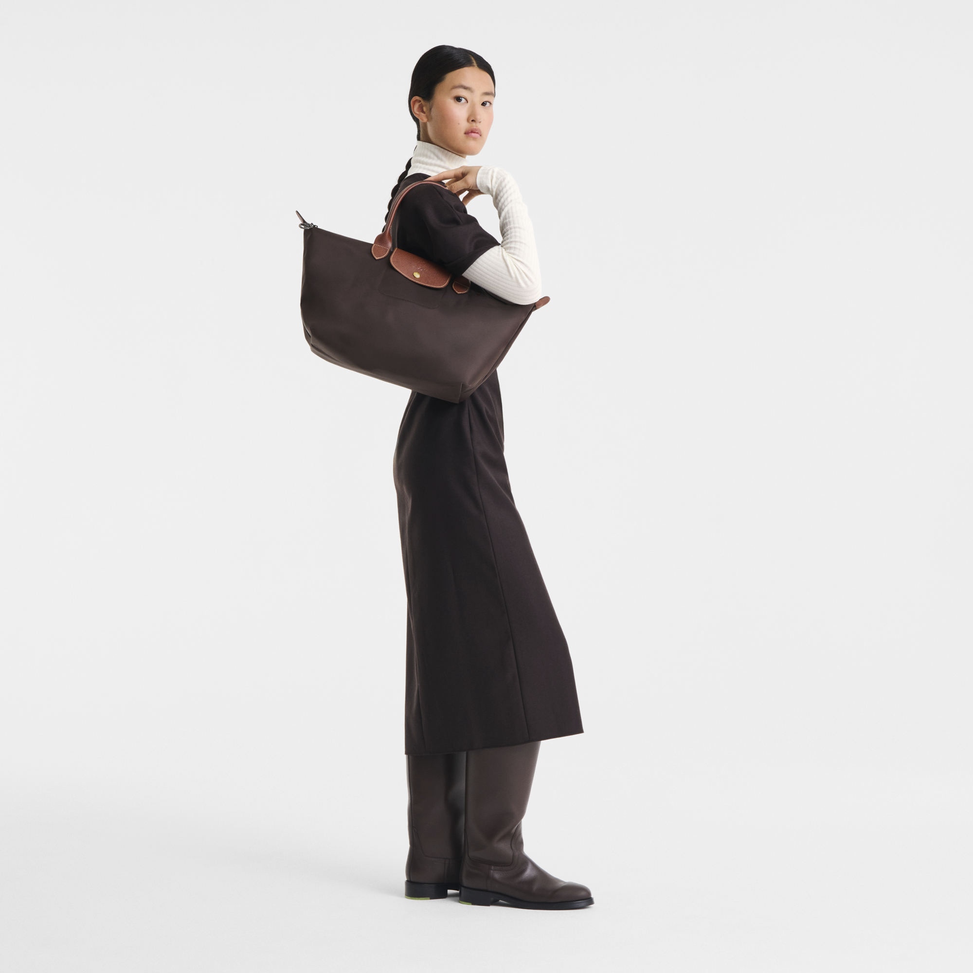 Le Pliage Original Handbag M, Mocha