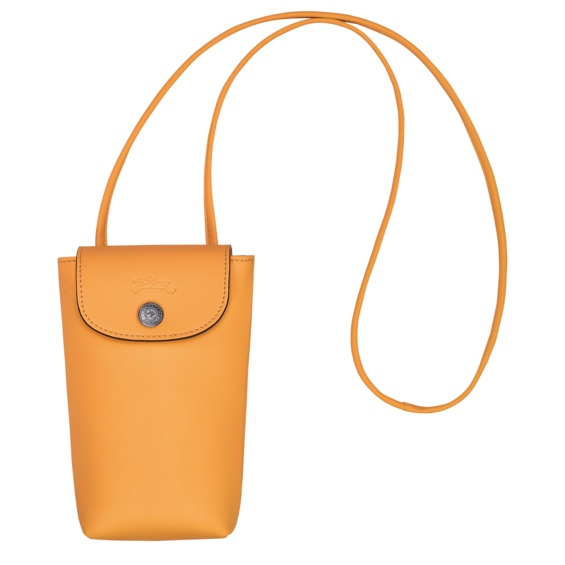 Le Pliage Xtra 裝飾皮革滾邊的手機殼 , 杏色 - 皮革  - 查看 1 4