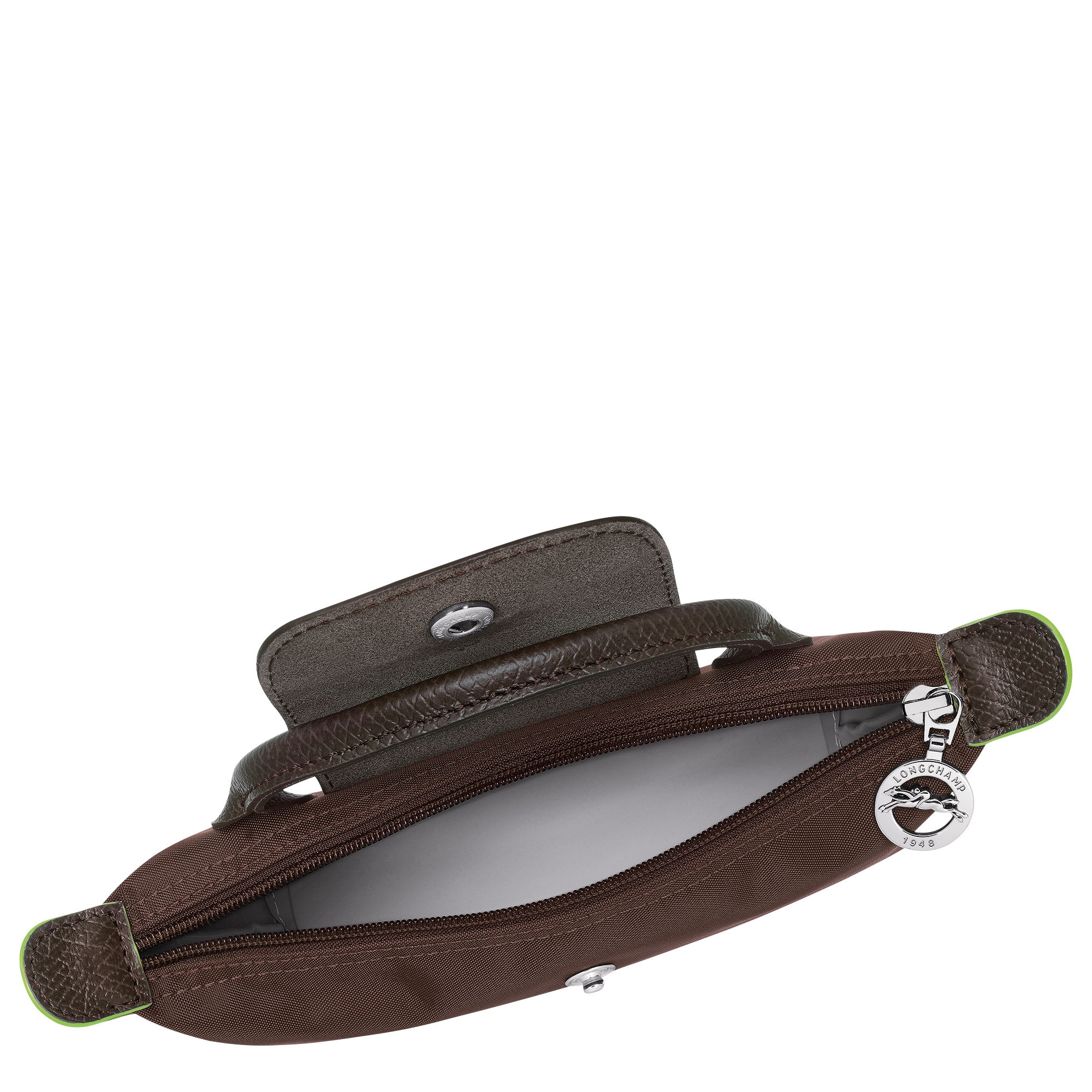 Le Pliage Green Pouch with handle, Mocha