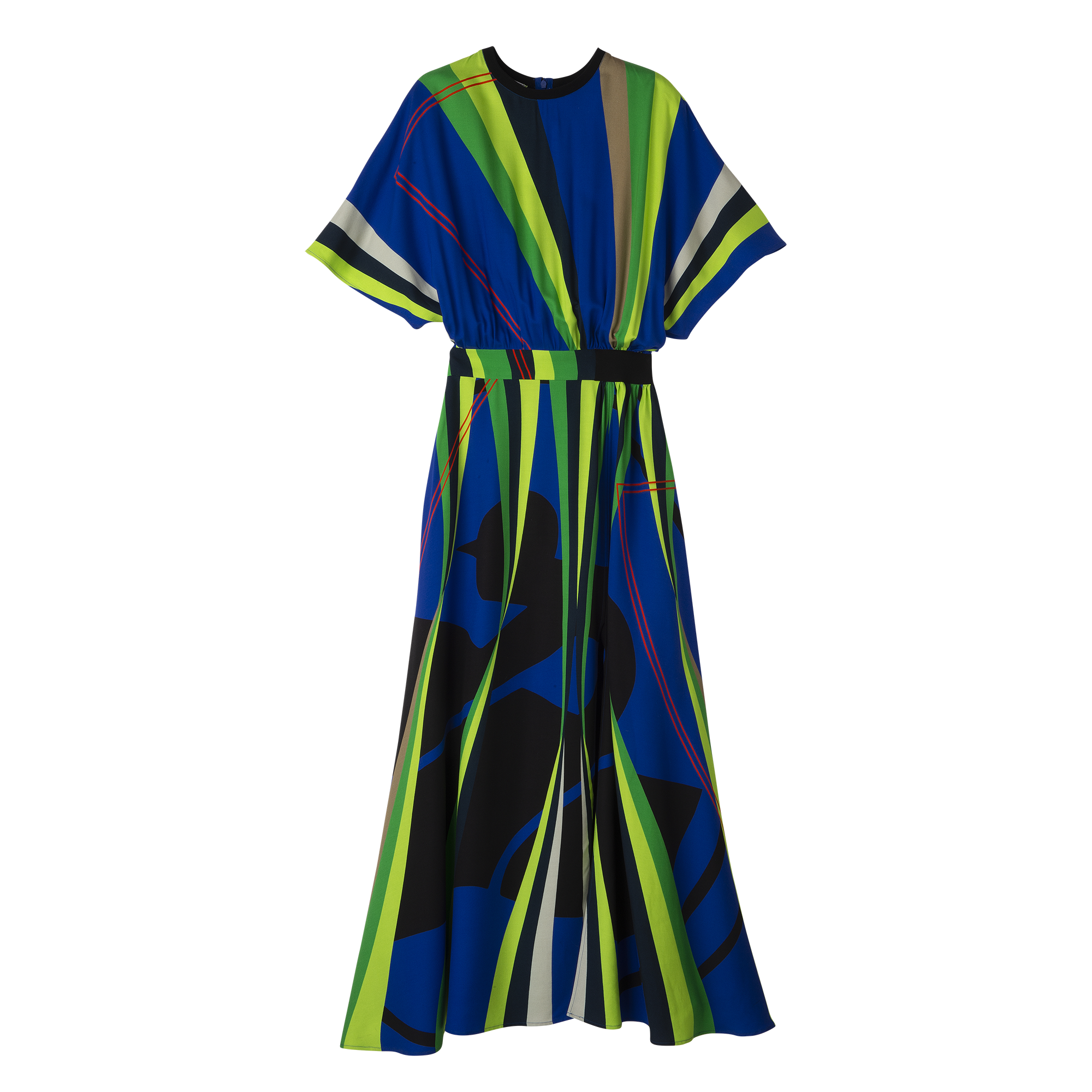 Long dress Green Crepe Longchamp US