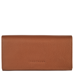 Le Foulonné Continental wallet , Caramel - Leather