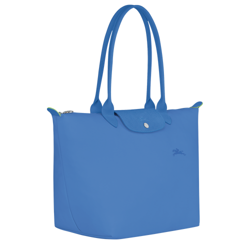 Le Pliage Green L Tote bag , Cornflower - Recycled canvas - View 3 of  6
