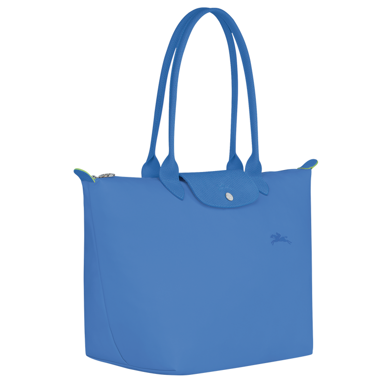 Le Pliage Green L Tote bag , Cornflower - Recycled canvas  - View 3 of  6
