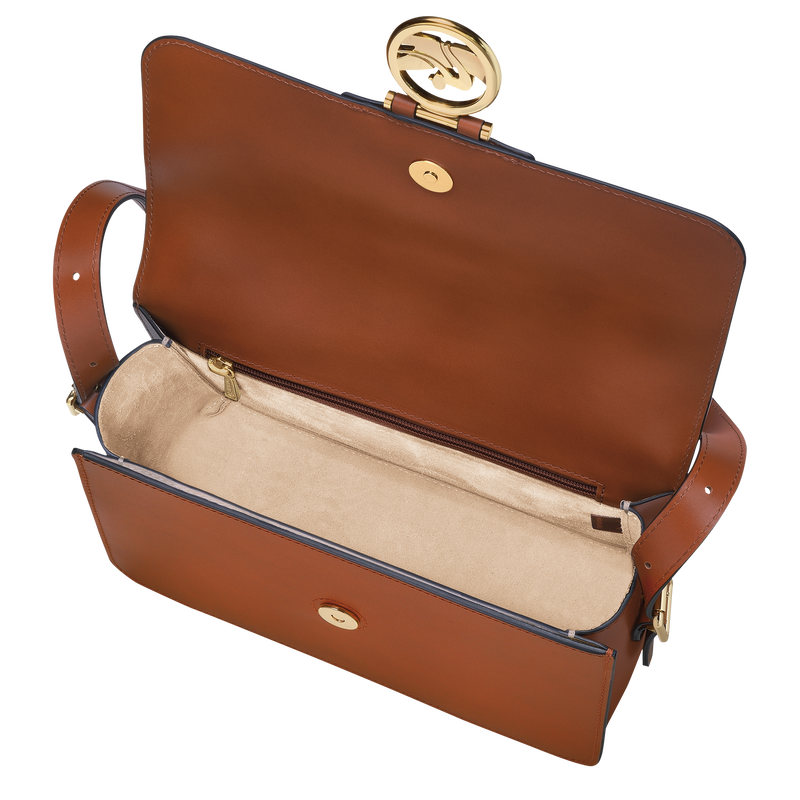 Borsa a tracolla M Box-Trot , Pelle - Cognac  - View 5 of  6