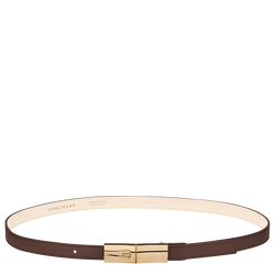 Ladies' belt , Mocha - Leather