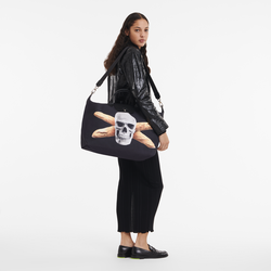 Longchamp x ToiletPaper Bolsa de viaje S , Tejido - Negro