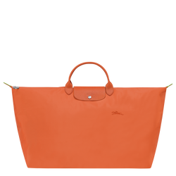 Le Pliage Green M Travel bag , Carot - Recycled canvas