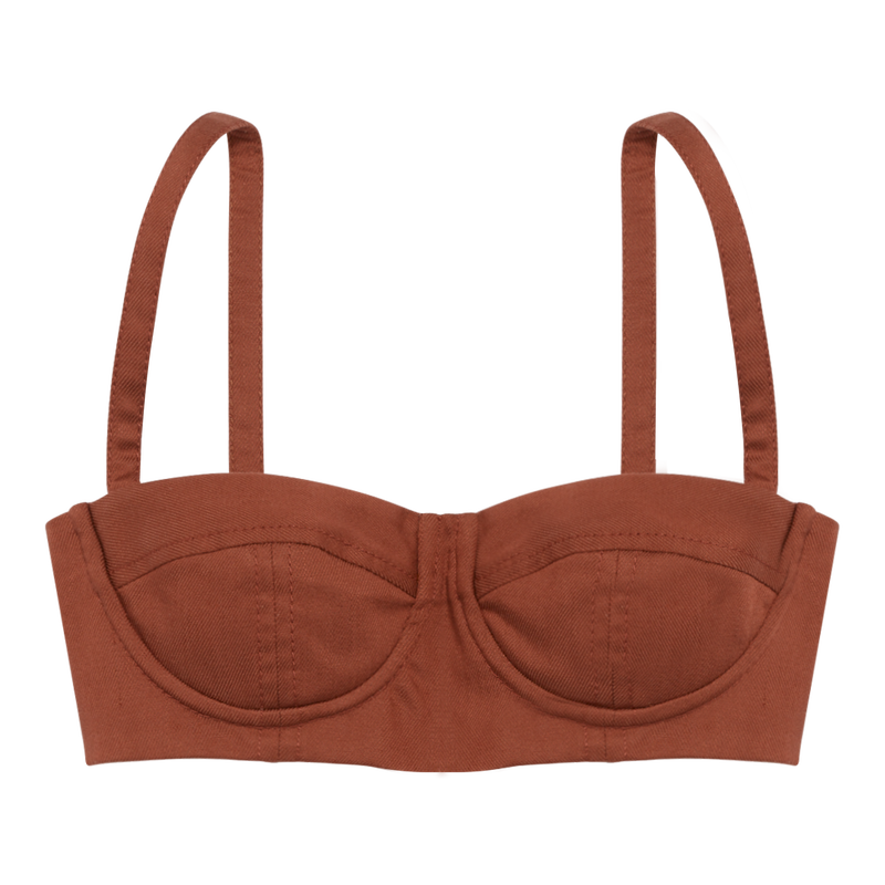 Sujetador , Gabardina - Terracotta  - Vista 1 de 1