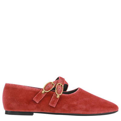 Le Foulonn&eacute; 系列 芭蕾舞鞋 , 柳橙醬色 - 皮革