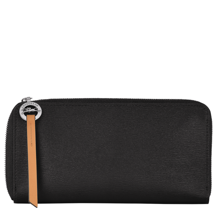 Le Pliage City Long wallet with zip around, Black