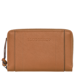 Longchamp 3D Wallet , Natural - Leather