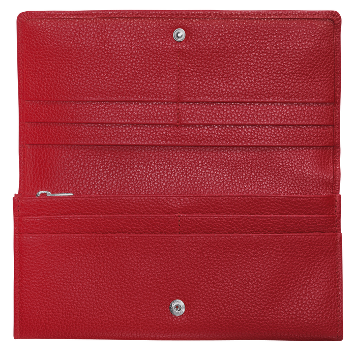 Long continental wallet Le Foulonné Red (L3044021545) | Longchamp US