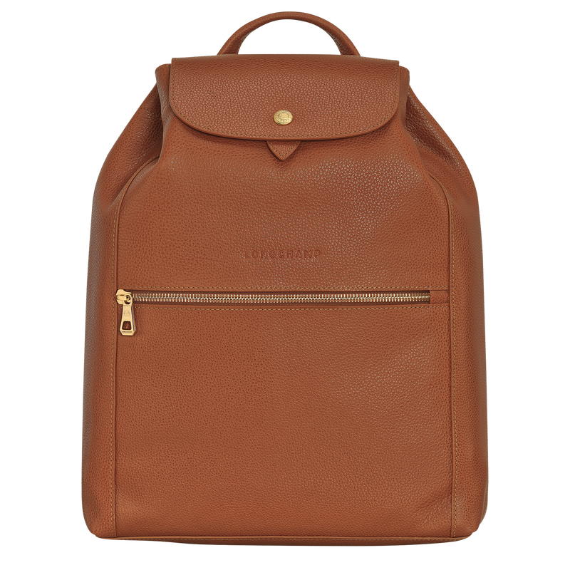 Le Foulonn Backpack Caramel Leather Longchamp US