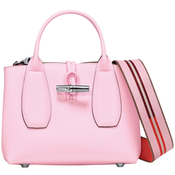 Roseau 手提包 S , 粉紅色 - 皮革