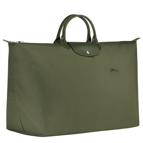 Sac de voyage M Le Pliage Green , Toile recyclée - Forêt - Vue 3 de 6