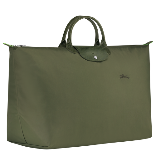 Le Pliage Green M Travel bag , Forest - Recycled canvas - View 3 of  5