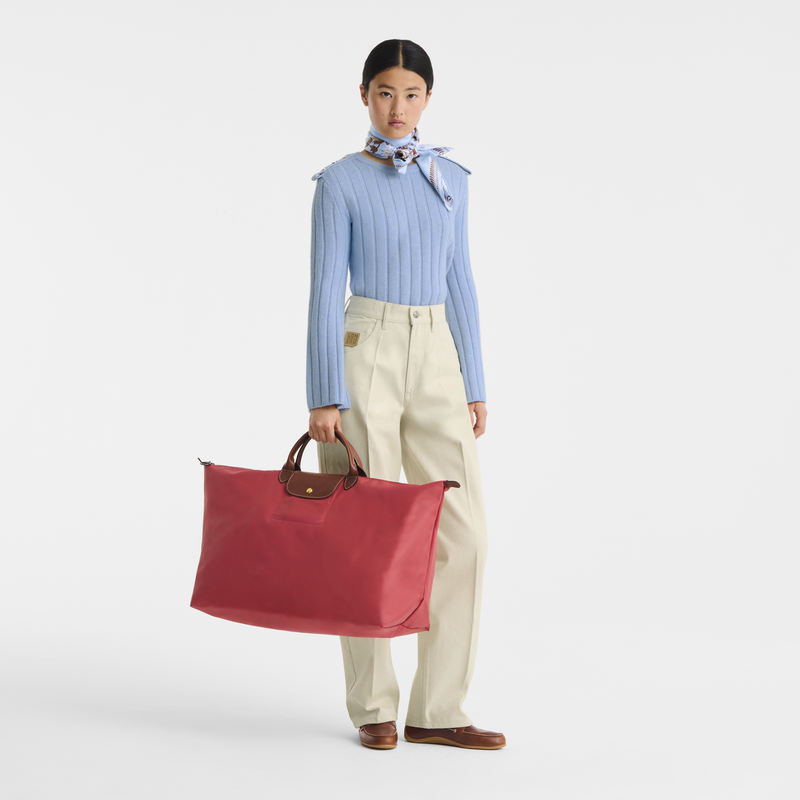 Le Pliage Original 旅行袋 XL , 草莓色 - 再生帆布  - 查看 2 7