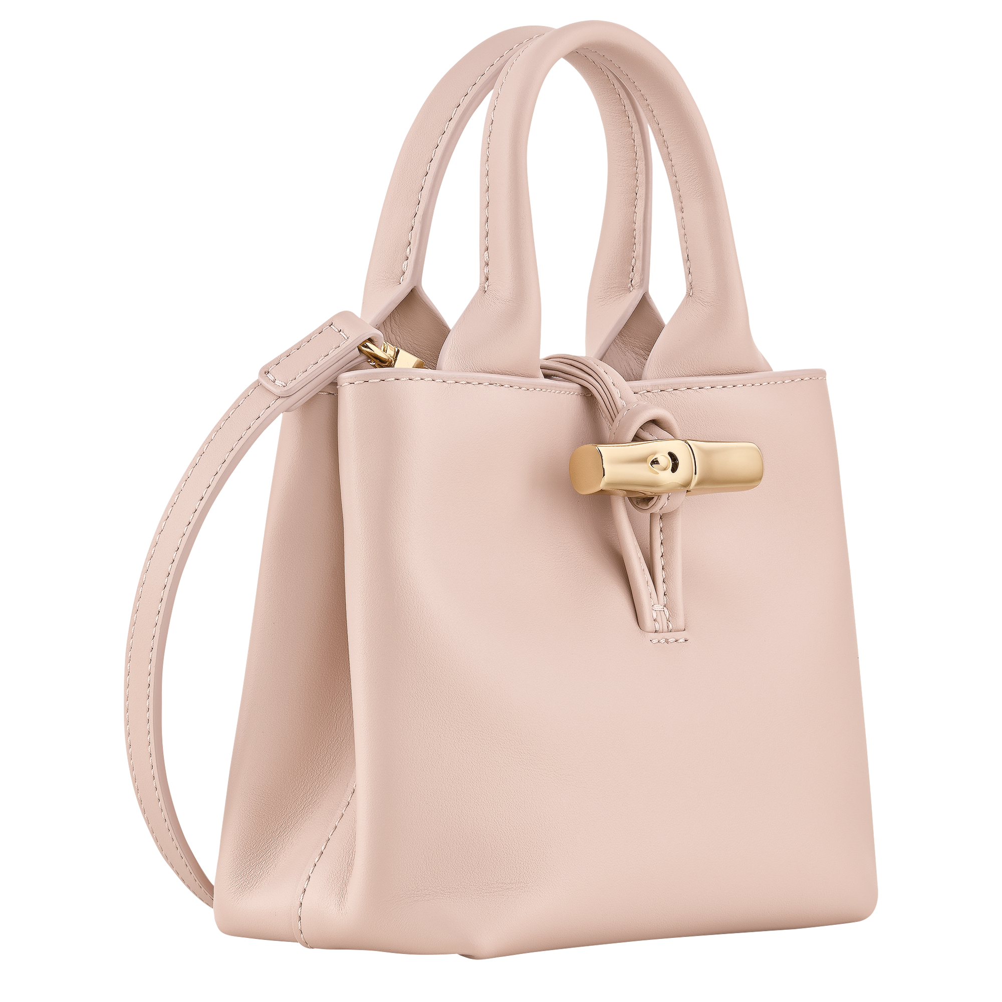 Le Roseau XS Handbag Petal Pink - Leather | Longchamp US Le Roseau XS Handbag Petal Pink - Leather | Longchamp US