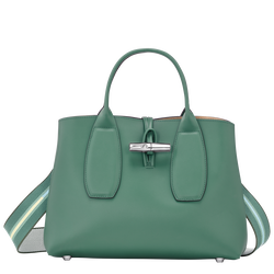 Roseau M Handbag , Sage - Leather