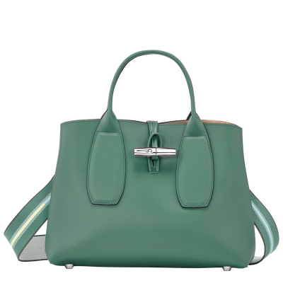 Roseau M Handbag Sage Leather Longchamp US