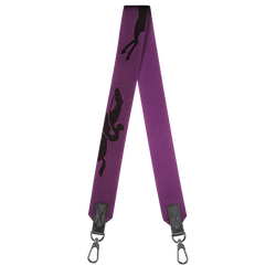 Longchamp 3D 肩帶 , 紫色 - 帆布